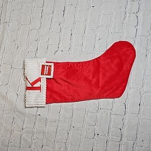 Christmas Stocking with letter K